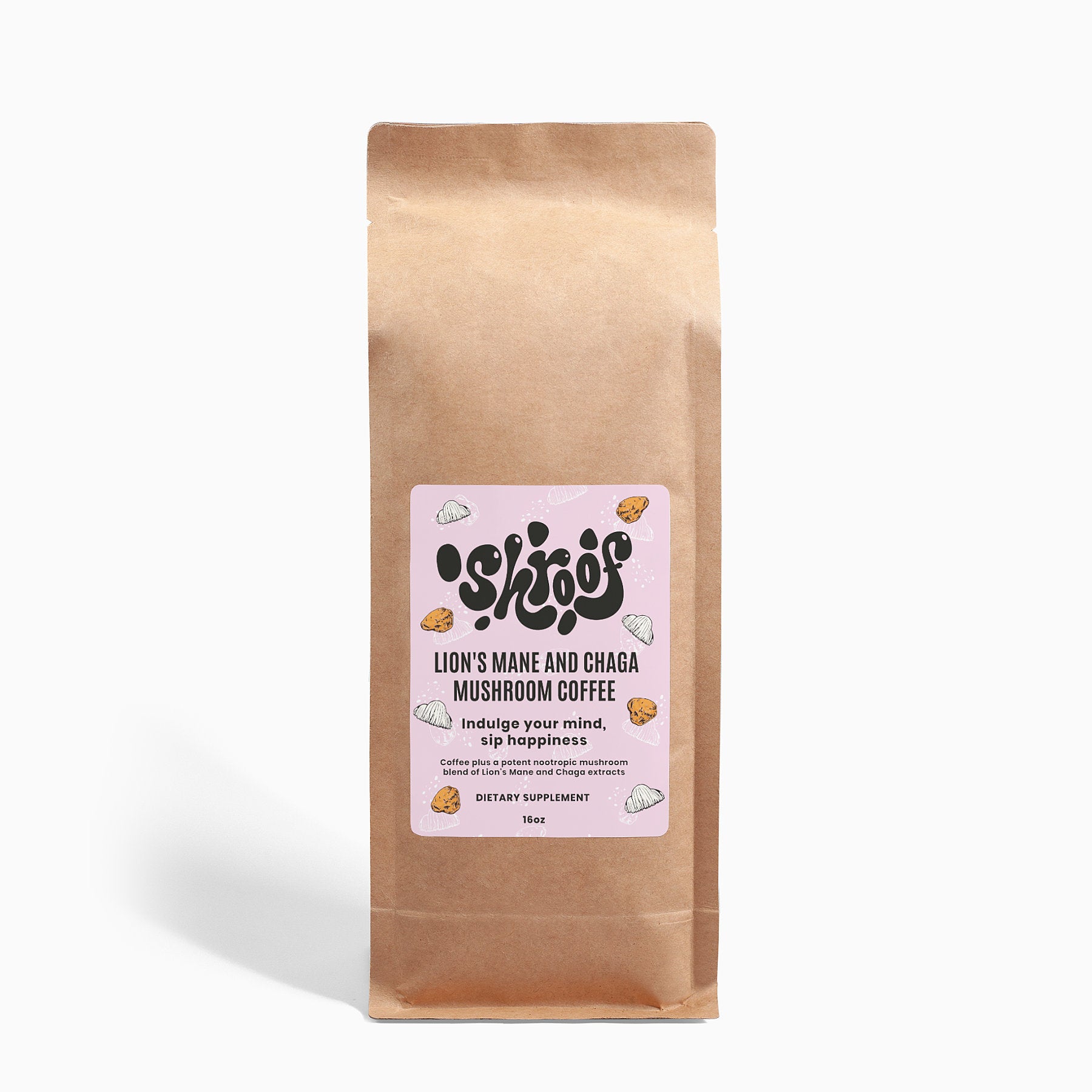 Mushroom Coffee Fusion - Lion’s Mane & Chaga 16oz - Shroof